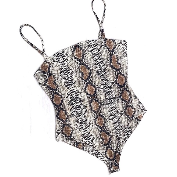 Snakeskin Print Bodysuit  • Large - Picture 3 of 7